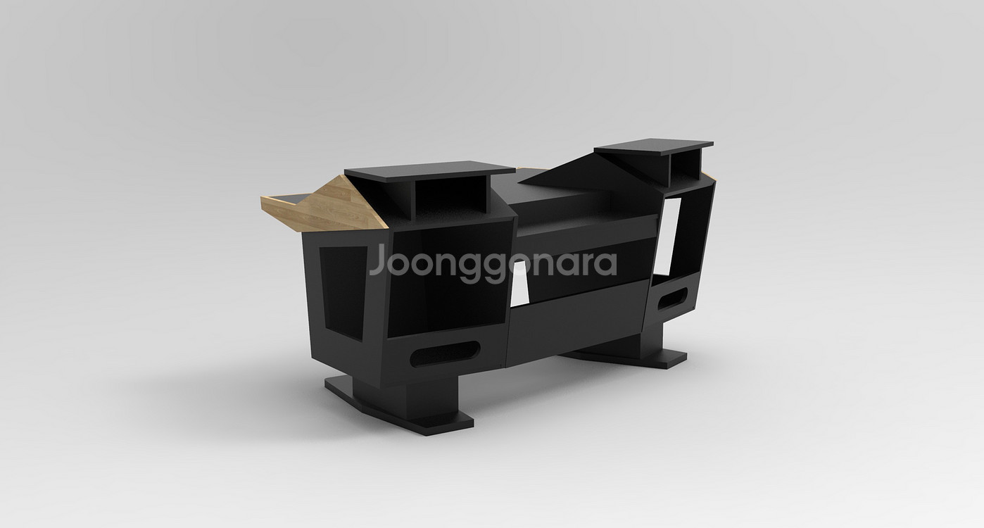 오디오 미디 콘솔 데스크--3