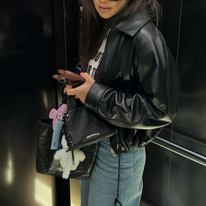 11am 제작 양가죽 100% 램스킨 블루종 자켓