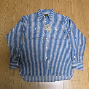 쿠쉬맨 인디고 스트라이프 워크 셔츠 Lot.25701