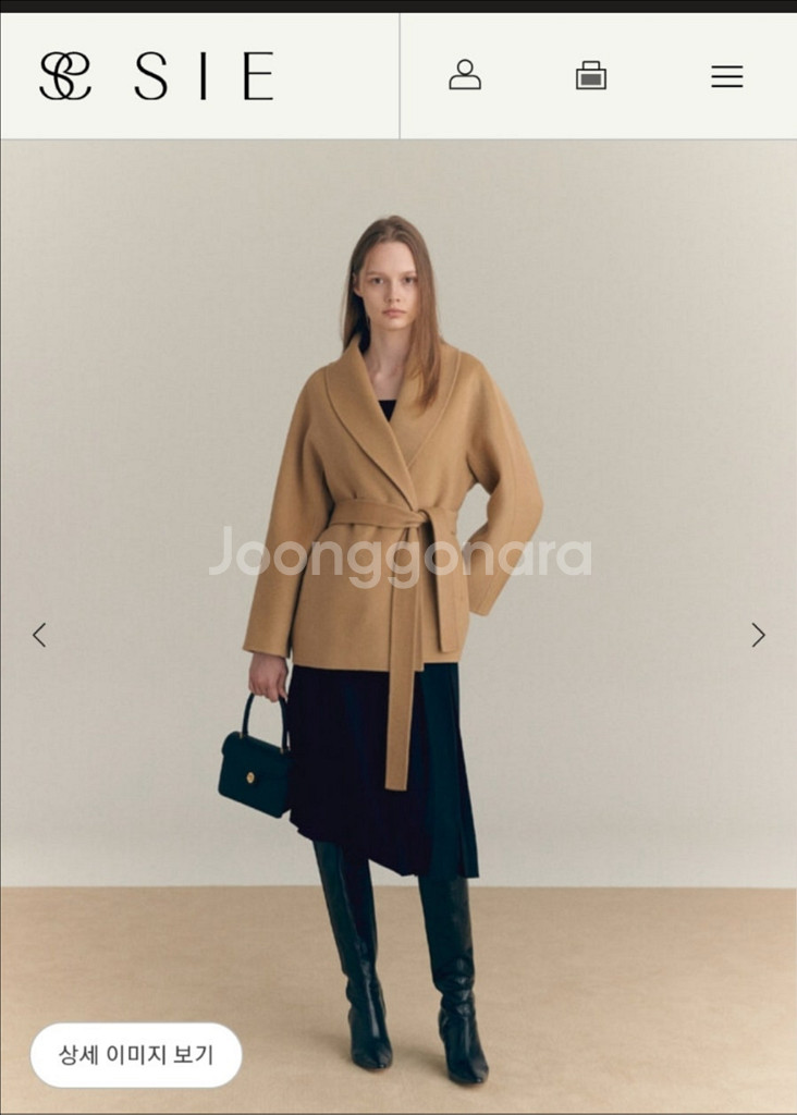 시에 하임 숄 하프코트+클래식 핸드메이드머플러(카멜)--0