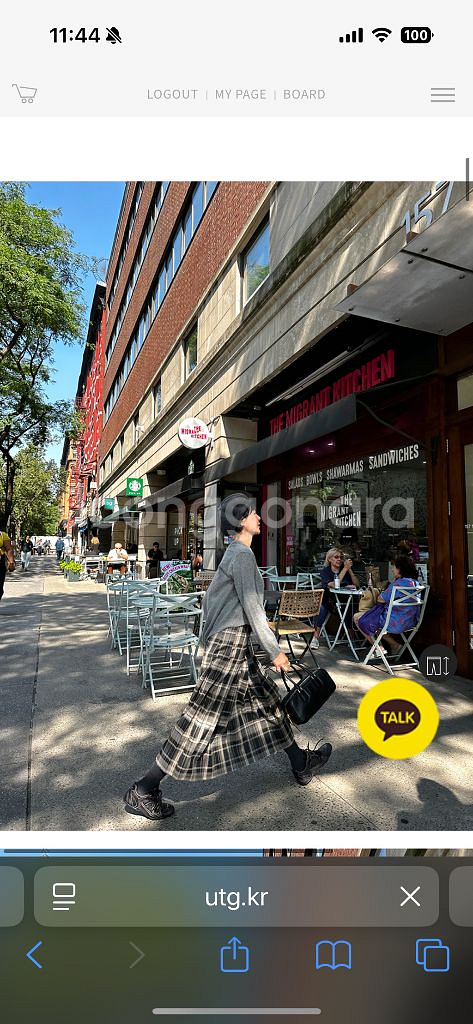 utg 깅엄 체크스커트--1