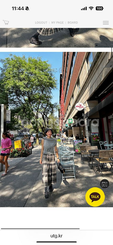 utg 깅엄 체크스커트--3