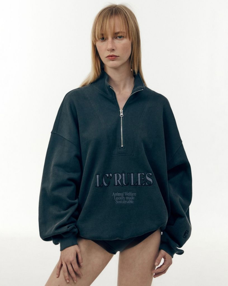 로우클래식 집업 스웨트셔츠--5