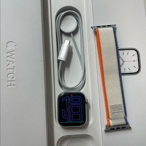 애플워치7스텐인리스 45mm 실버 셀룰러