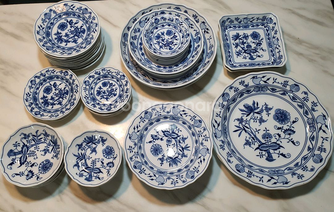 체코 쯔비벨무스터 그릇 모음 개당값--0