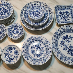 체코 쯔비벨무스터 그릇 모음 개당값