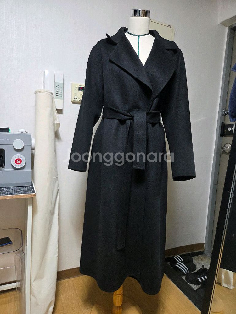 브론 롱코트 캐시미어 50% 국내 핸드메이드--7