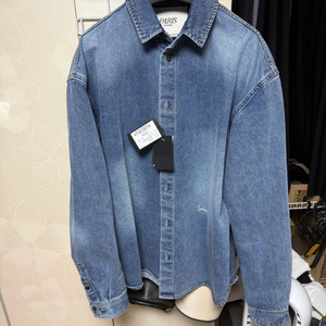 시스템옴므 로고 엠브로이더리 데님 셔츠