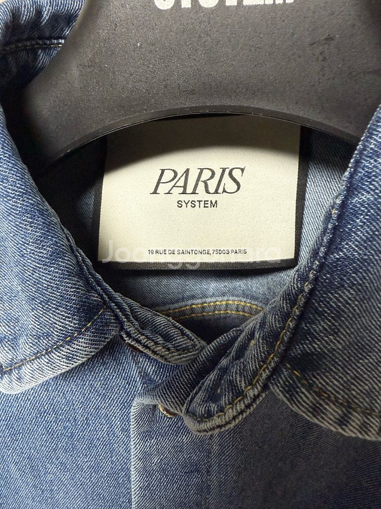 시스템옴므 로고 엠브로이더리 데님 셔츠--2