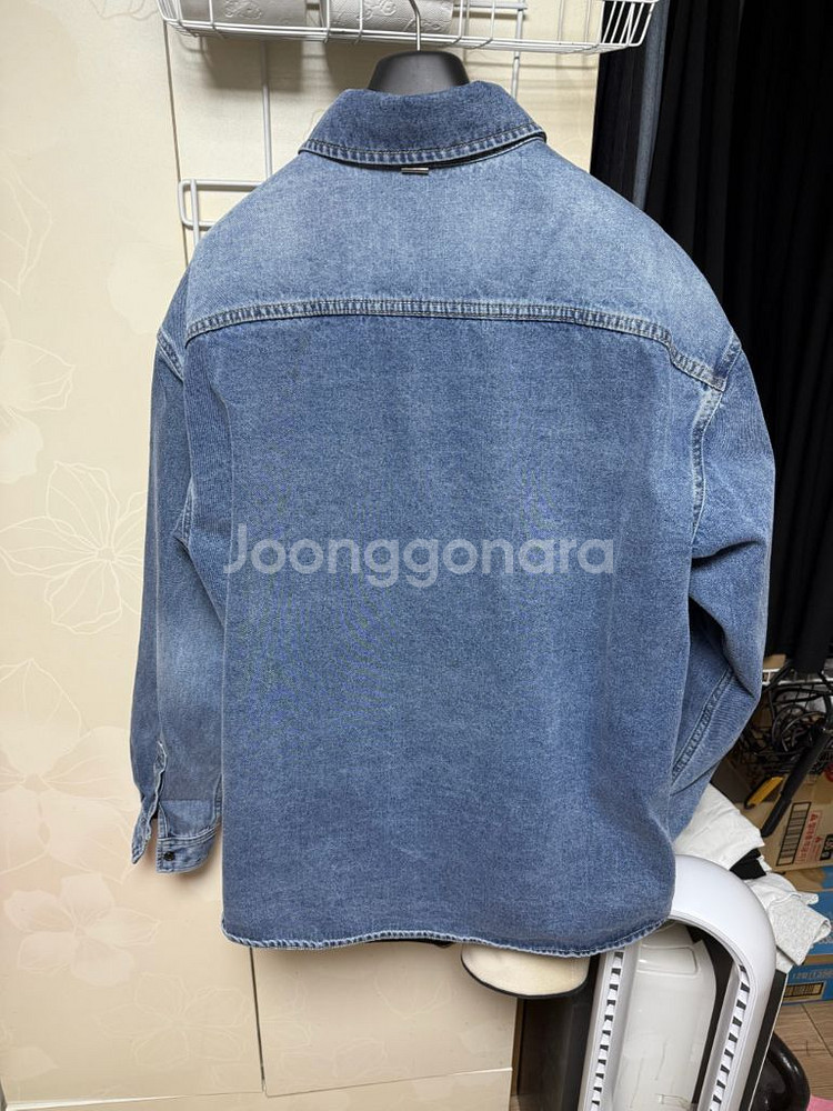 시스템옴므 로고 엠브로이더리 데님 셔츠--1