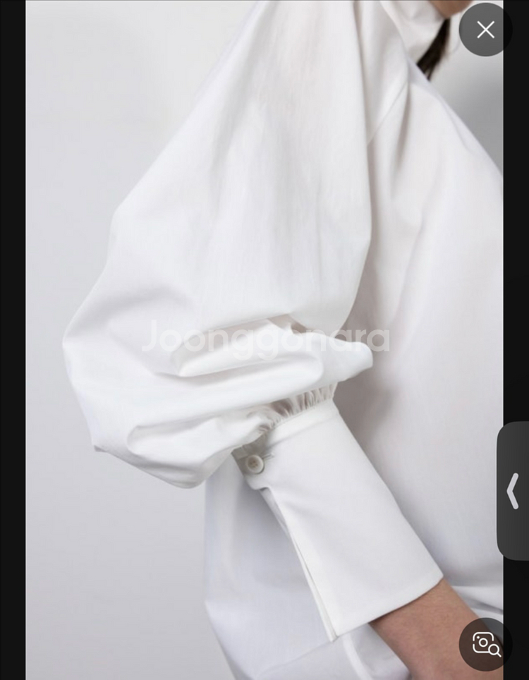 (택있는 새상품) 오르 하이넥 코튼 블라우스 XS--2