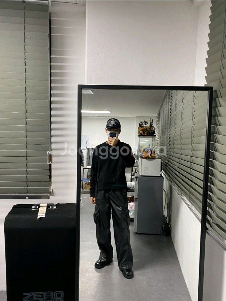 메종미네드 레더 볼캡 블랙--1