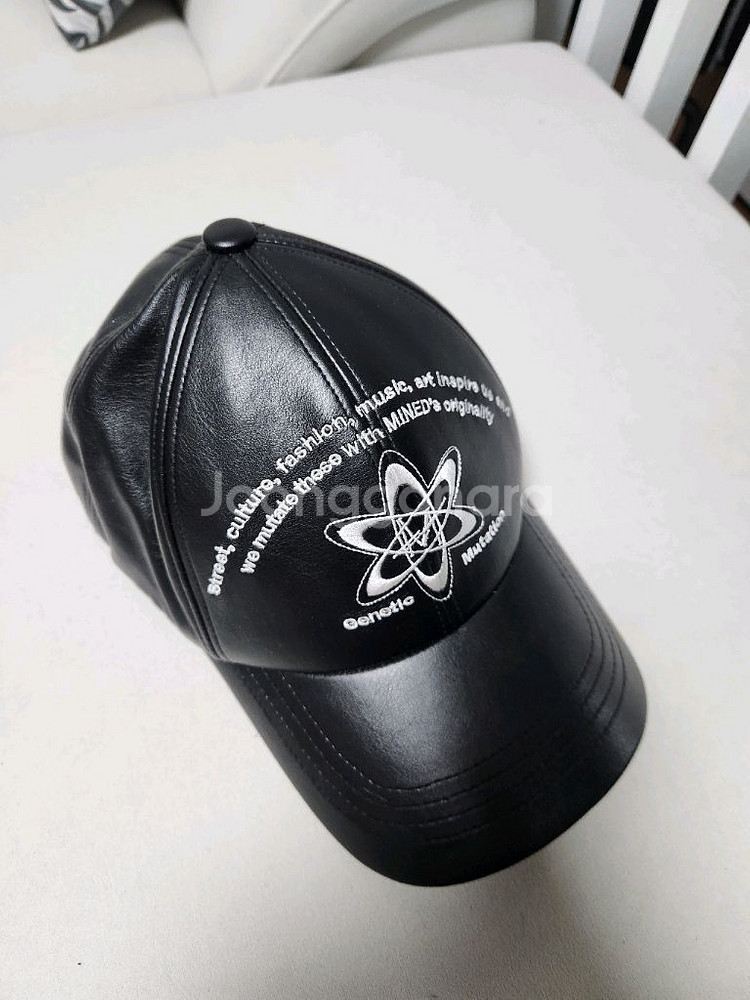 메종미네드 레더 볼캡 블랙--0