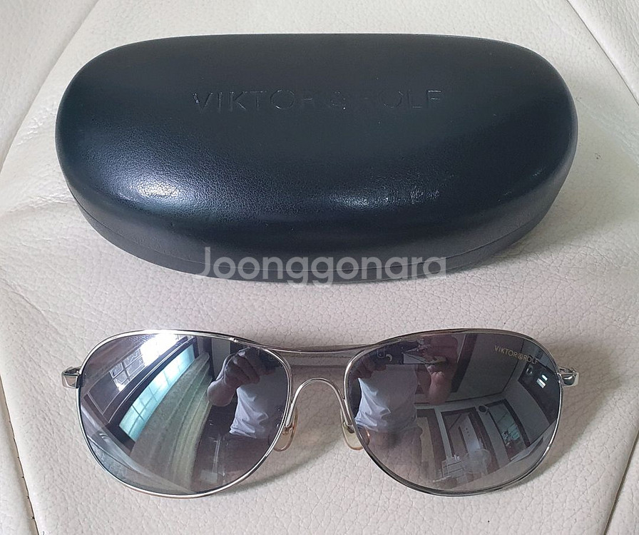 빅터앤랄프 레더 보잉 미러 선글라스 71-0061번--0