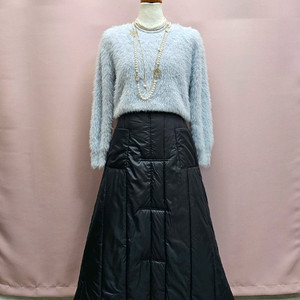 에이라인 패딩 롱스커트