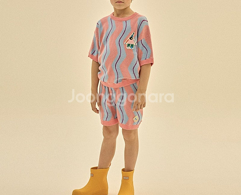 젤리멜로 핑크 니트 셋업 110--0