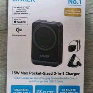 ANKER앤커 맥고3in1 맥세이프 무선충전기 스테이션