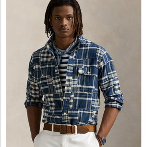 폴로 패치워크 셔츠 클래싯핏 L 새상품 팝니다