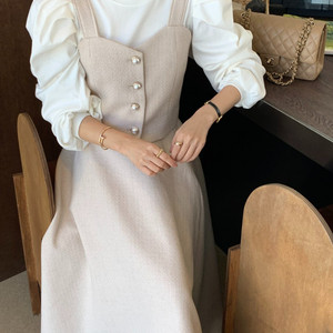 바이씨니 하트트위드베스트&스커트 세트