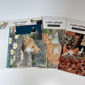 ease away 고양이 스티커+책갈피