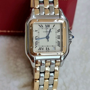 까르띠에 팬더 18K 옐로우 3-row 콤비 M 쿼츠