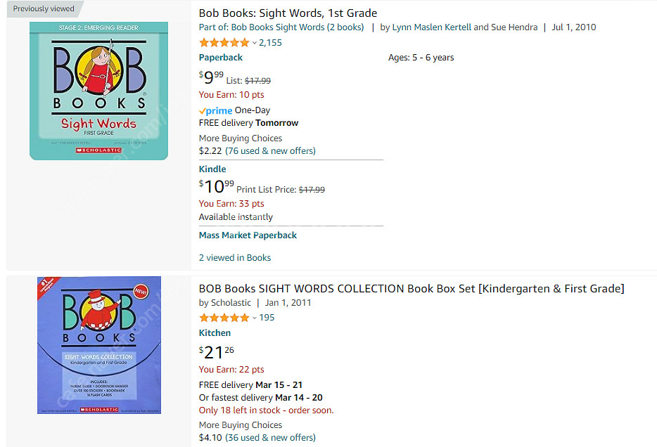 bob books sight words 밥북스 리더스--4