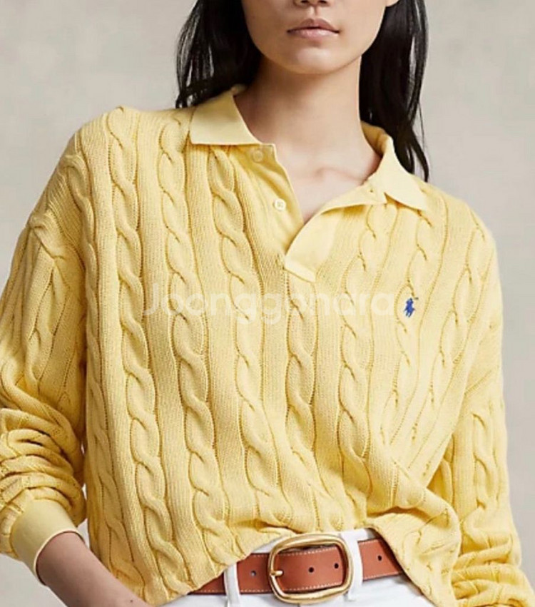 폴로랄프로렌 여성 케이블 카라니트. 새상품. m사이즈--3