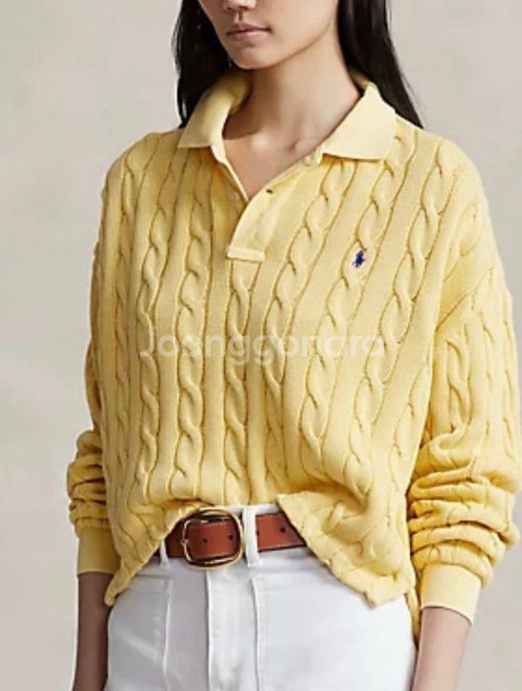 폴로랄프로렌 여성 케이블 카라니트. 새상품. m사이즈--4