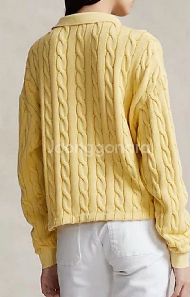 폴로랄프로렌 여성 케이블 카라니트. 새상품. m사이즈--5