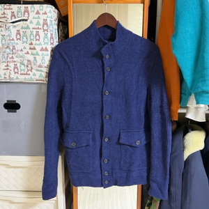 폴로 울 캐시미어 블렌드 네이비 엘보우 패치 가디건 9