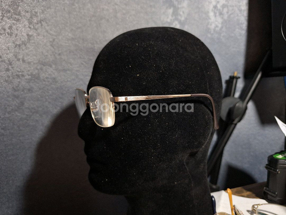 베네피트 RG-001 클래식 골드 반무테 안경 빈티지--3