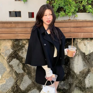 온트 캐시미어 케이프 코트