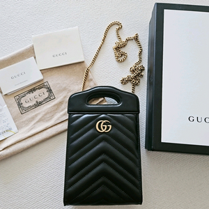 구찌 마몽 탑핸들 미니 체인백