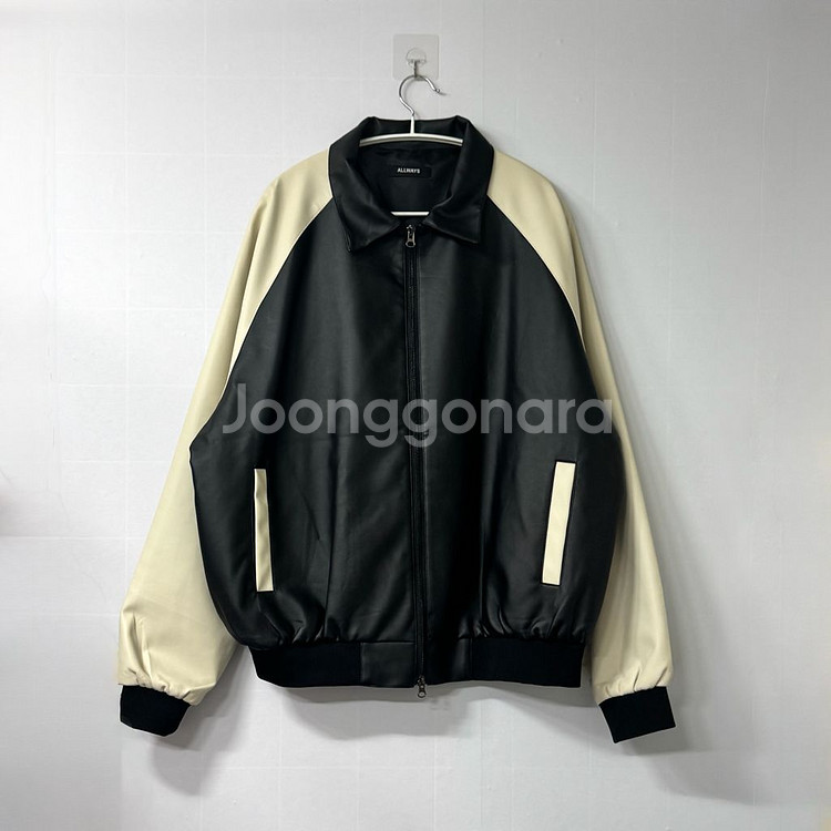 새제품 남여공용 레더 블루종--0