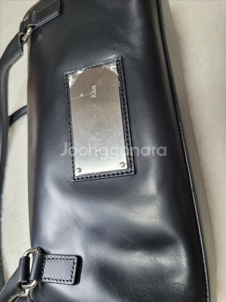 마뗑킴 빈티지 레더 보스턴 백 팝니다--6