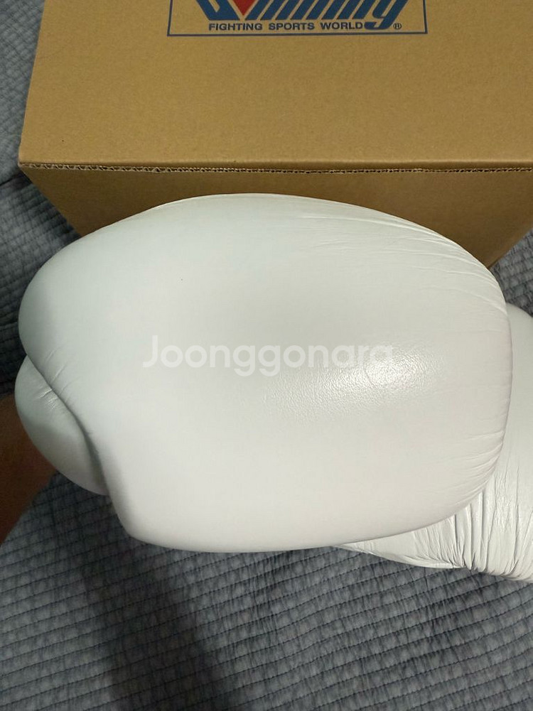 위닝 12온스 벨크로 글러브 화이트 색상--5