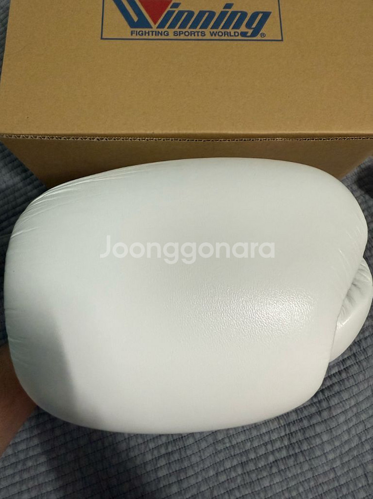 위닝 12온스 벨크로 글러브 화이트 색상--6