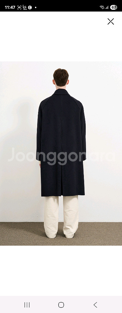 타임옴므 24fw 코트 다크네이비 100사이즈판매--4