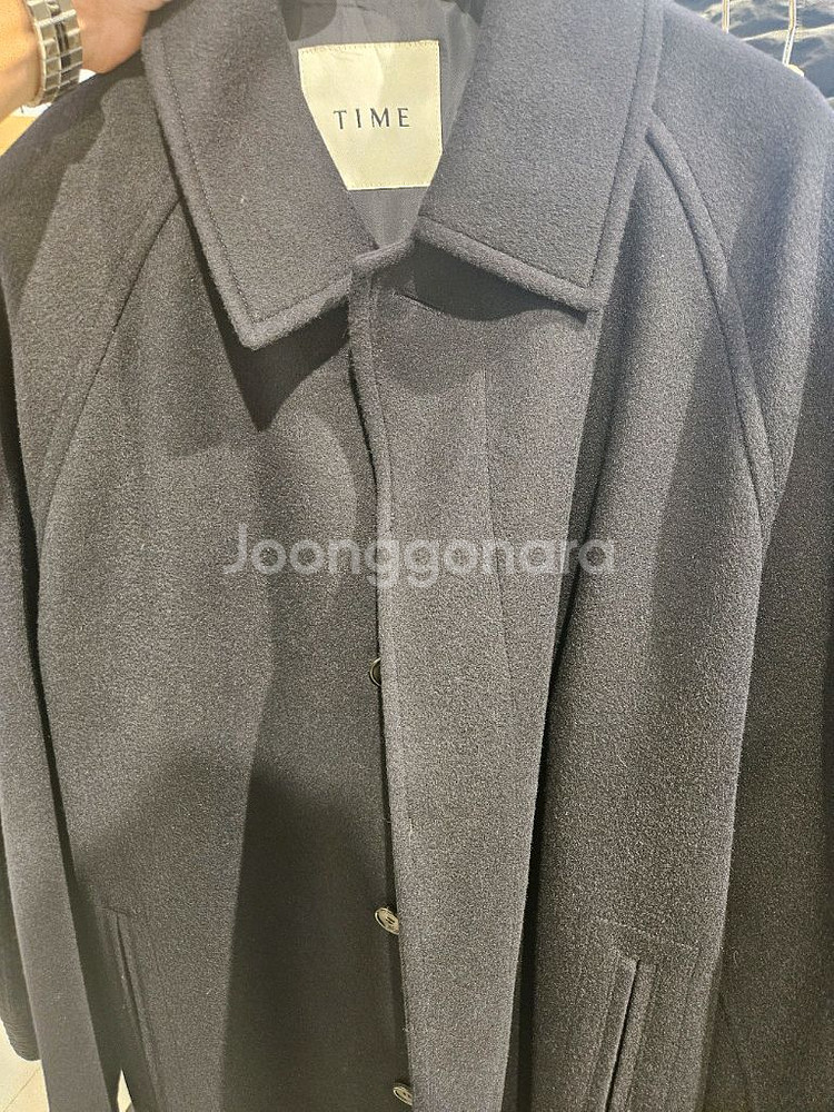 타임옴므 24fw 코트 다크네이비 100사이즈판매--5