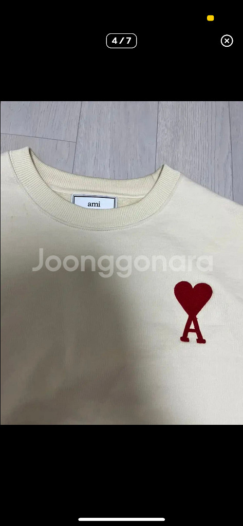 정품 아미 매장판 하트로고 맨투맨--3