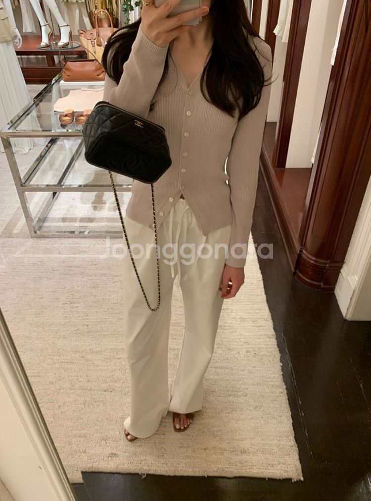 아일 aisle 가디건 새상품 화이트, 라벤더핑크--3