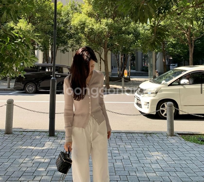 아일 aisle 가디건 새상품 화이트, 라벤더핑크--4