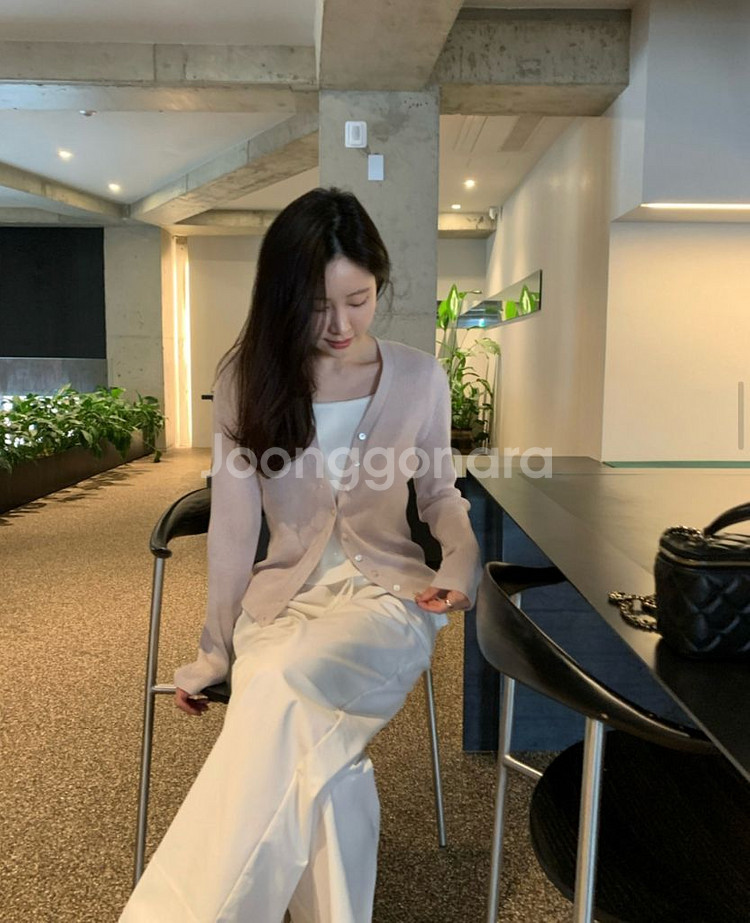 아일 aisle 가디건 새상품 화이트, 라벤더핑크--6