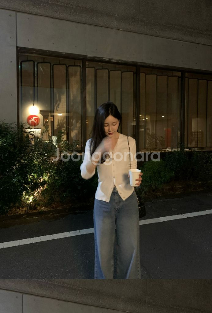 아일 aisle 가디건 새상품 화이트, 라벤더핑크--9