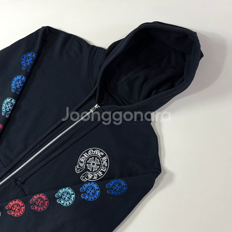 [백화점판/L]크롬하츠 홀스슈 멀티컬러 후드집업--1