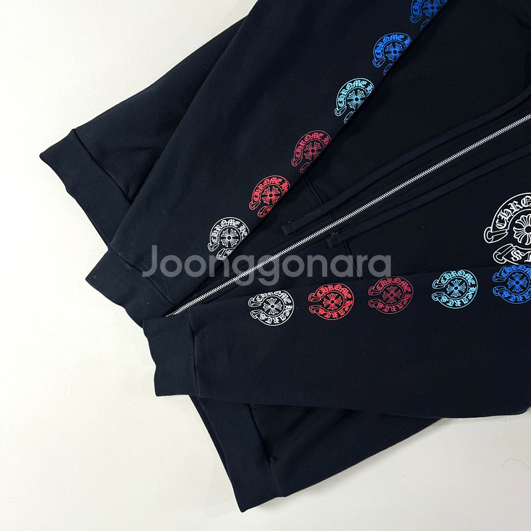 [백화점판/L]크롬하츠 홀스슈 멀티컬러 후드집업--2