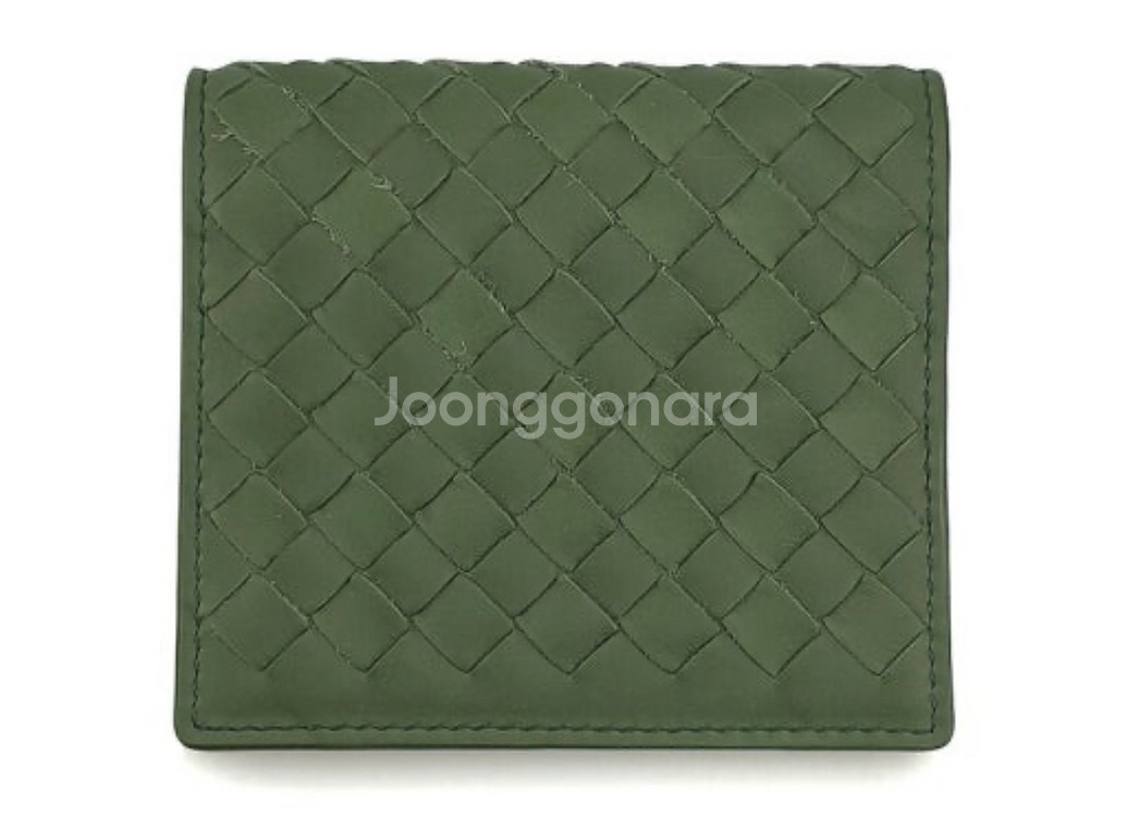 보테가베네타 / 인트레치아토 반지갑 다크그린--0