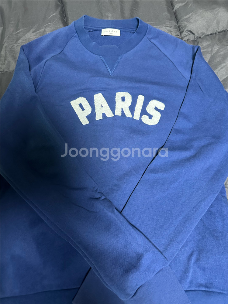 산드로옴므 / PARIS 맨투맨 블루 새상품 / L--1