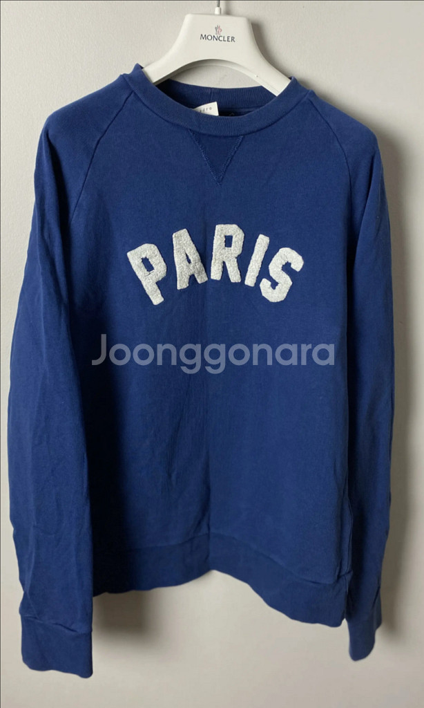 산드로옴므 / PARIS 맨투맨 블루 새상품 / L--0