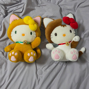 일괄)고전 키티 세계고양이의 날 인형 - 회갈색냥&치즈